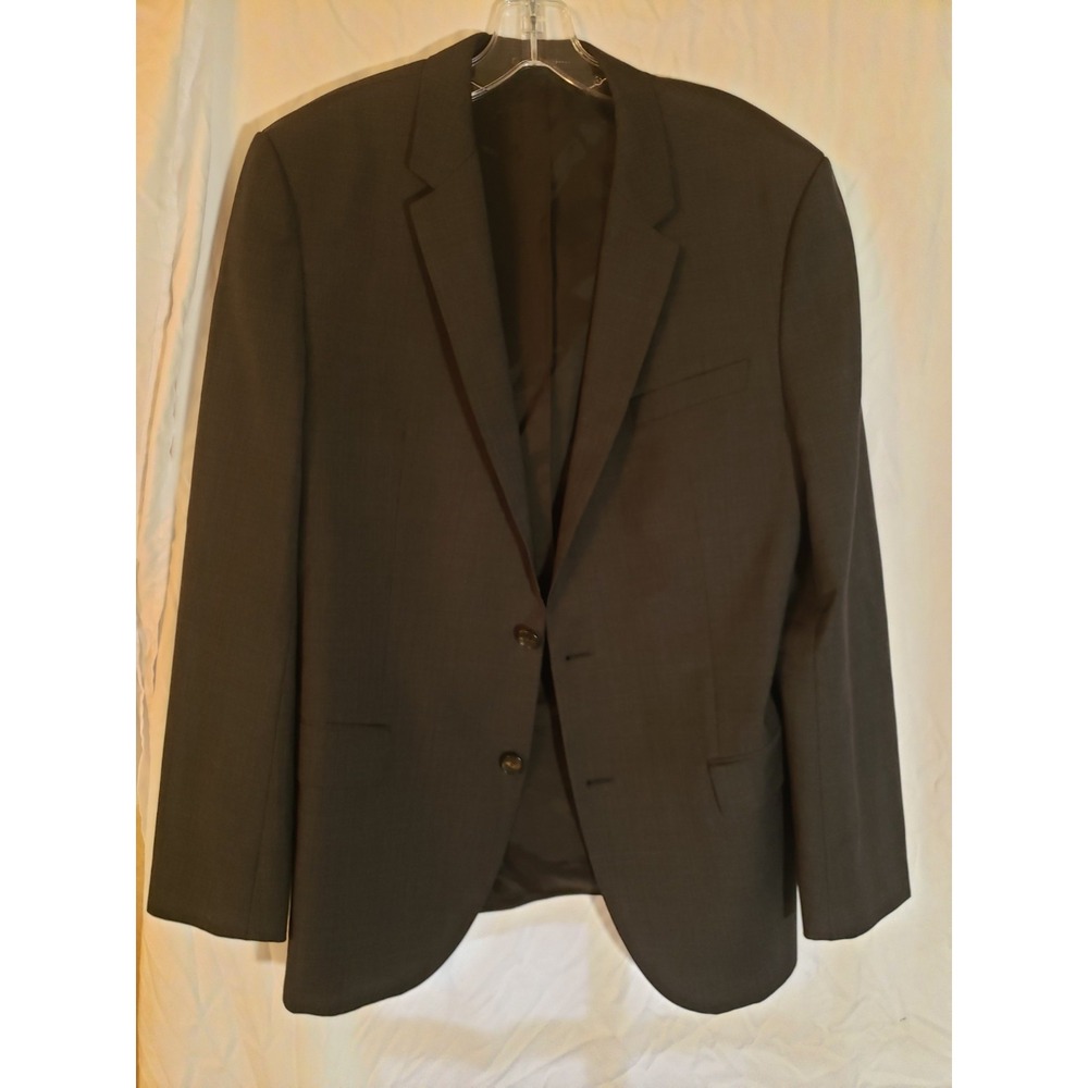 Mens Hugo Boss Dark Gray Plaid Blazer Size 42R